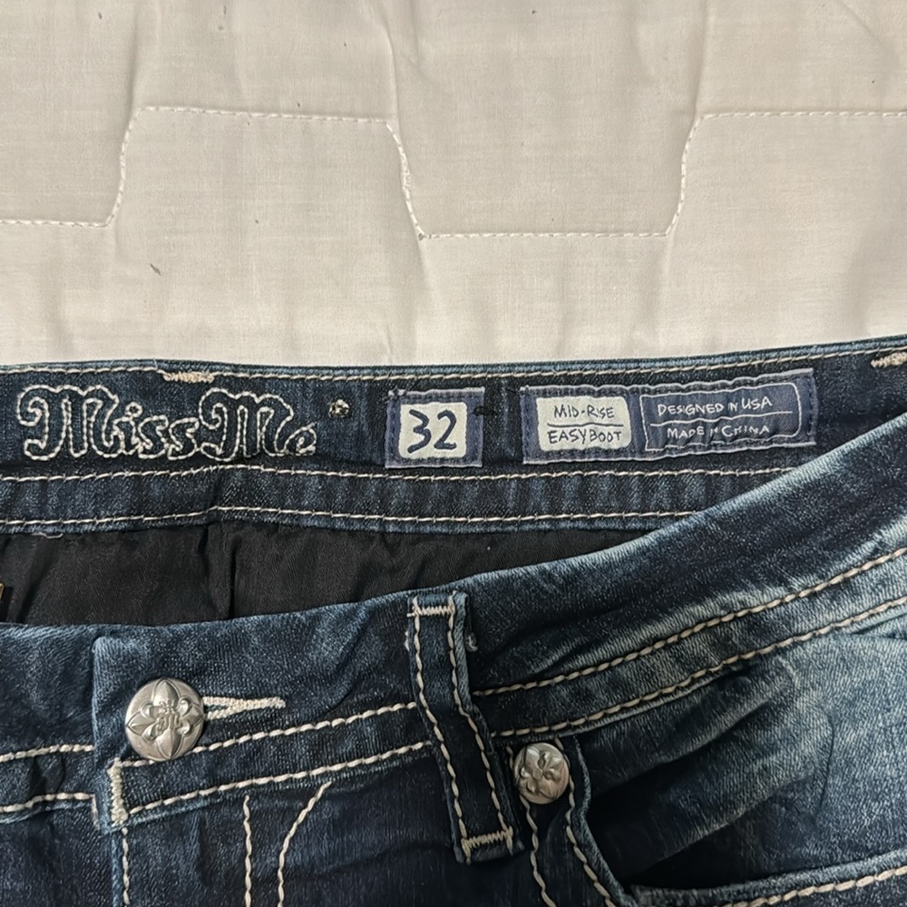 Miss Me size 32 dark blue denim - Picture 4 of 5